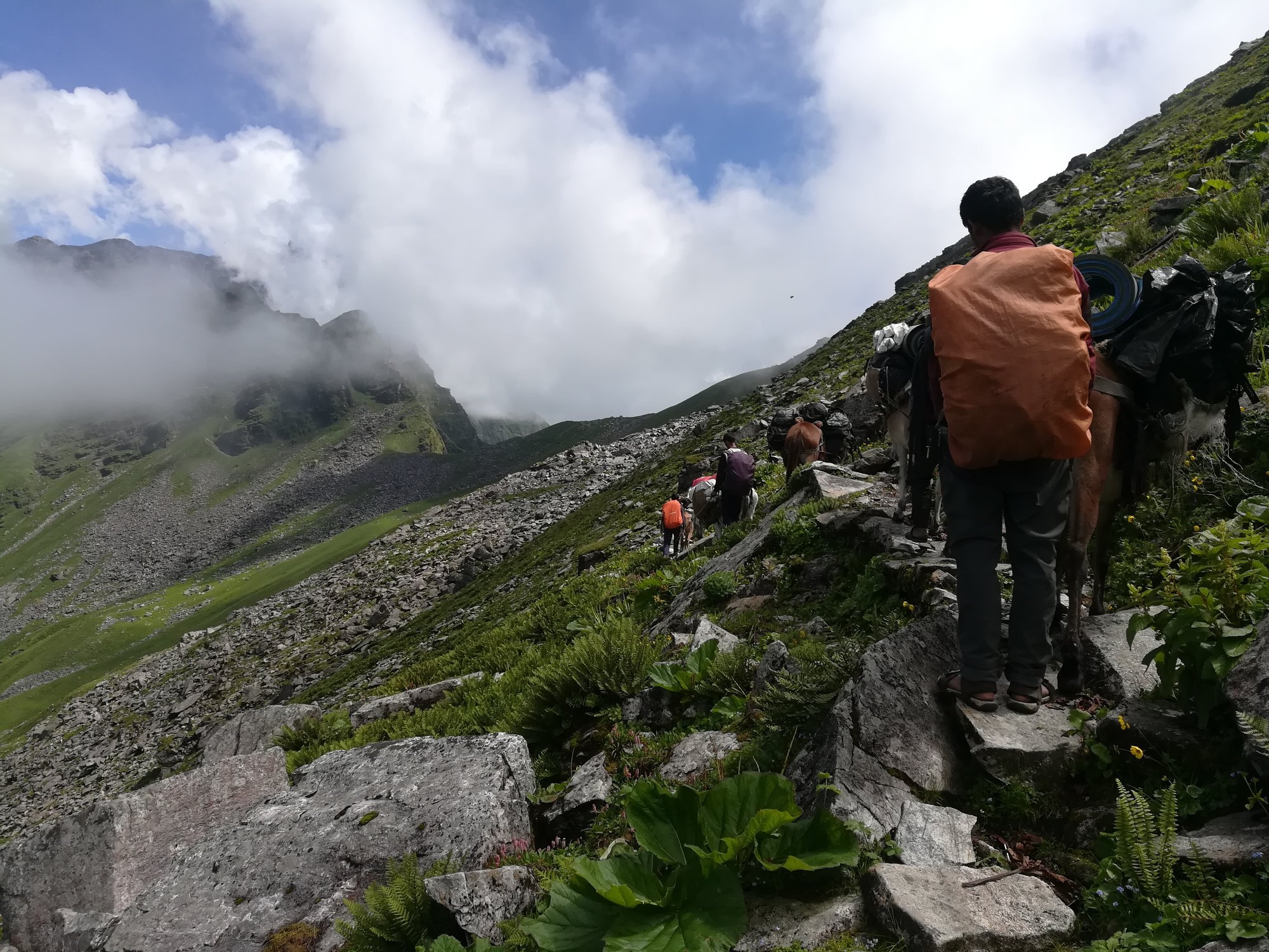 Ranthan Khadak trek ridgeline view